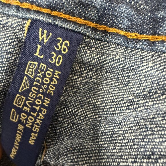 Polo Assn Mens W36 L30 Blue Straight Fit Denim Jeans Classic Style - Picture 3 of 8
